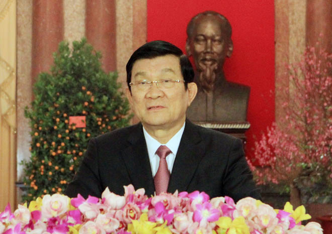 Thư chúc Tết Ất Mùi 2015 của Chủ tịch nước Trương Tấn Sang