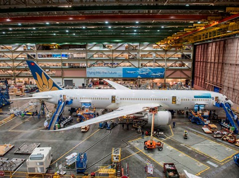  Boeing 787-9 Dreamliner đầu tiên của Vietnam Airlines đã hoàn thành lắp ráp