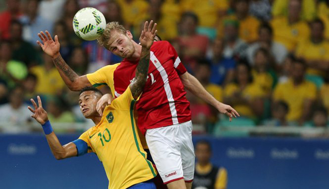 Bóng đá nam Olympic: Hạ Đan Mạch 4-0, Brazil gặp Colombia ở Tứ kết