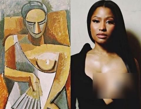 Mặc áo khoe nguyên vòng 1, Nicki Minaj tuyên bố lấy cảm hứng từ... Picasso