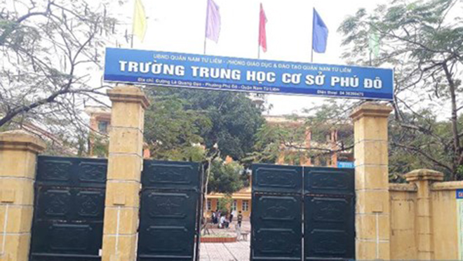 Hà Nội: Giáng chức, chuyển công tác Hiệu trưởng Trường THCS Phú Đô 