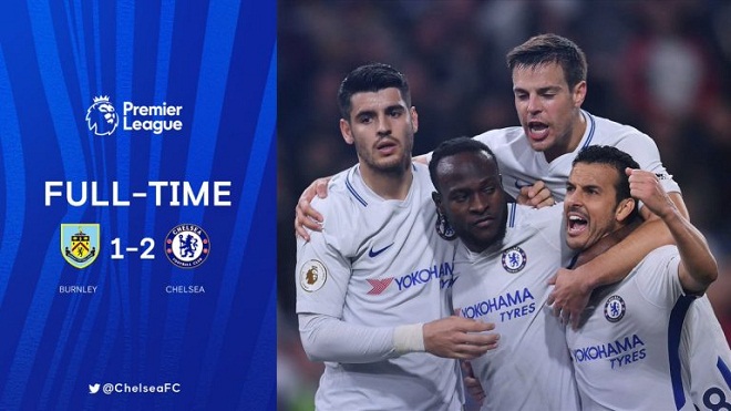 Video bàn thắng trận Burnley 1-2 Chelsea: Moses 'cứu' trận thứ 100 của Conte