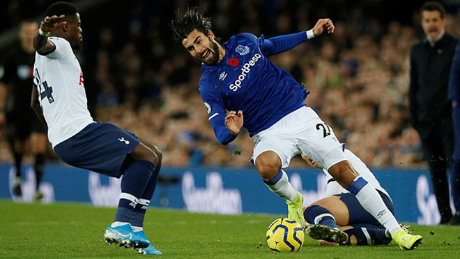 ket qua bóng đá, Everton 1-1 Tottenham, kết quả bóng đá Anh, Andre Gomes gãy chân, Son Heung Min, kết quả bóng đá hôm nay, bảng xếp hạng ngoại hạng Anh, chấn thương