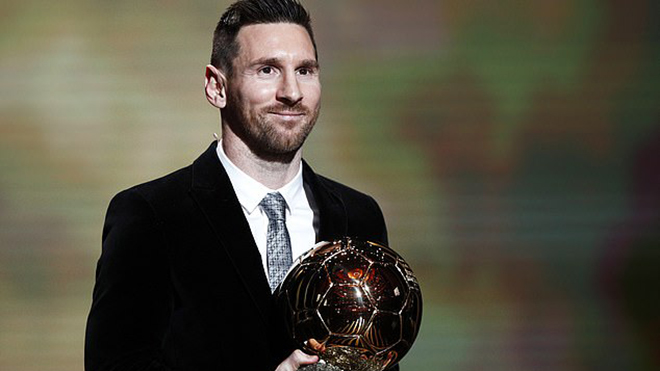 bóng đá, Messi, Messi giành bóng vàng, Messi giành quả bóng vàng thứ 6, trao giải quả bóng vàng, quả bóng vàng 2019, bóng vàng 2019, Van Dijk, Ronaldo, France Football