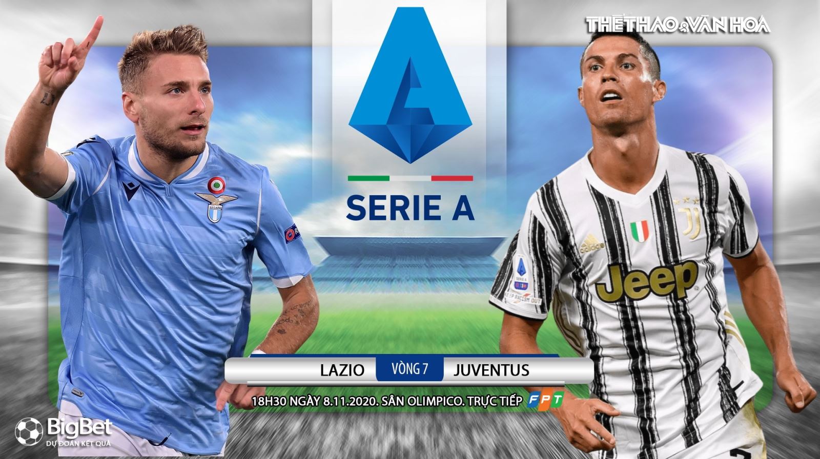 Soi kèo nhà cái Lazio vs Juventus. Vòng 7 Serie A. Trực tiếp Truyền hình FPT
