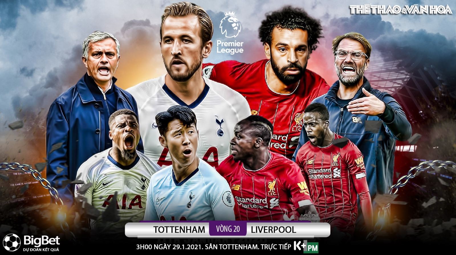 Kèo nhà cái. Tottenham vs Liverpool. K+PM trực tiếp bóng ...