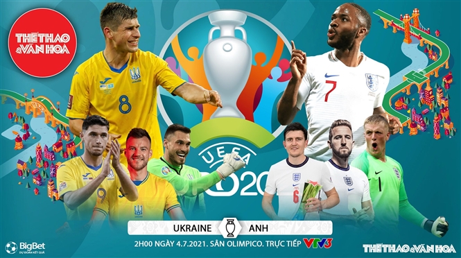 Kèo nhà cái. Soi kèo Anh vs Ukraina. VTV3 VTV6 trực tiếp bóng đá EURO 2021