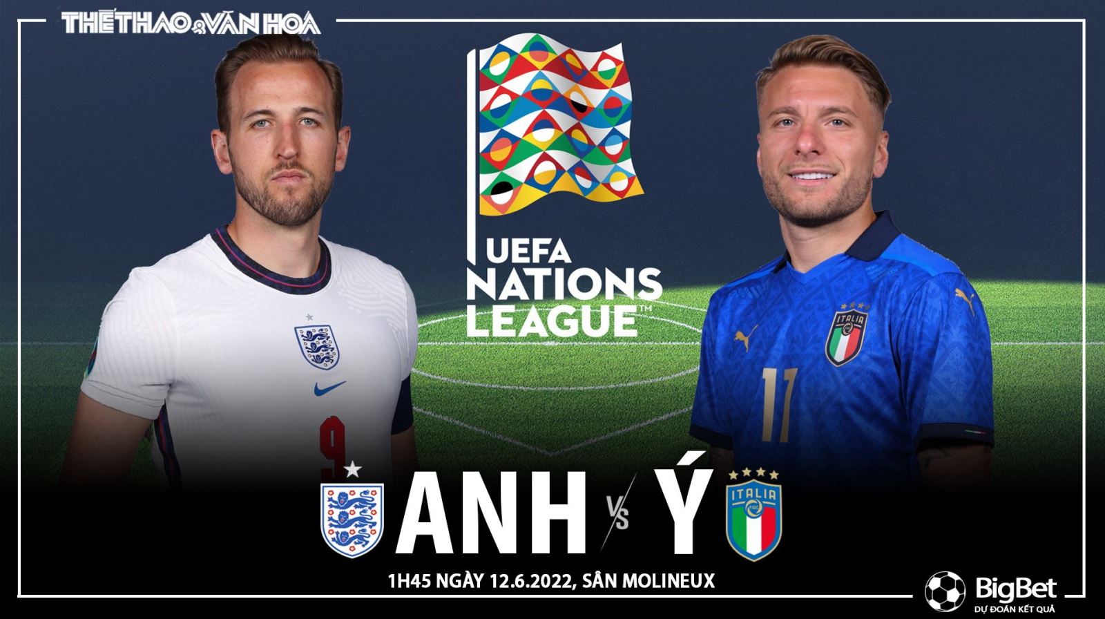 Soi kèo nhà cái Anh vs Ý. Nhận định, dự đoán bóng đá Nations League (1h45, 12/6)