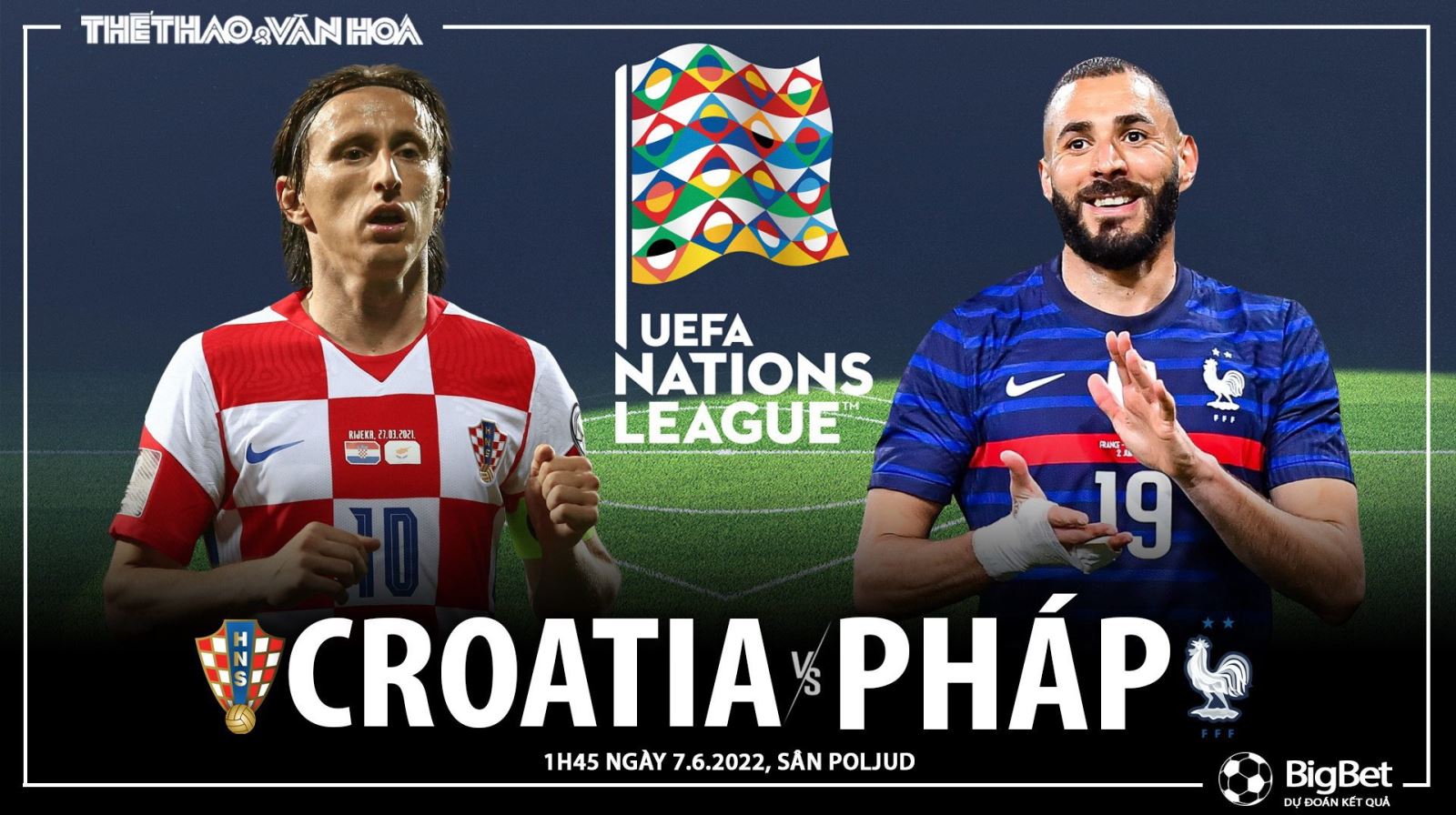 Soi kèo nhà cái Croatia vs Pháp. Nhận định, dự đoán bóng đá Nations League (1h45, 7/6)