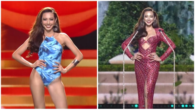 Thùy Tiên đầy tự tin trong đêm Bán kết Miss Grand International 2021