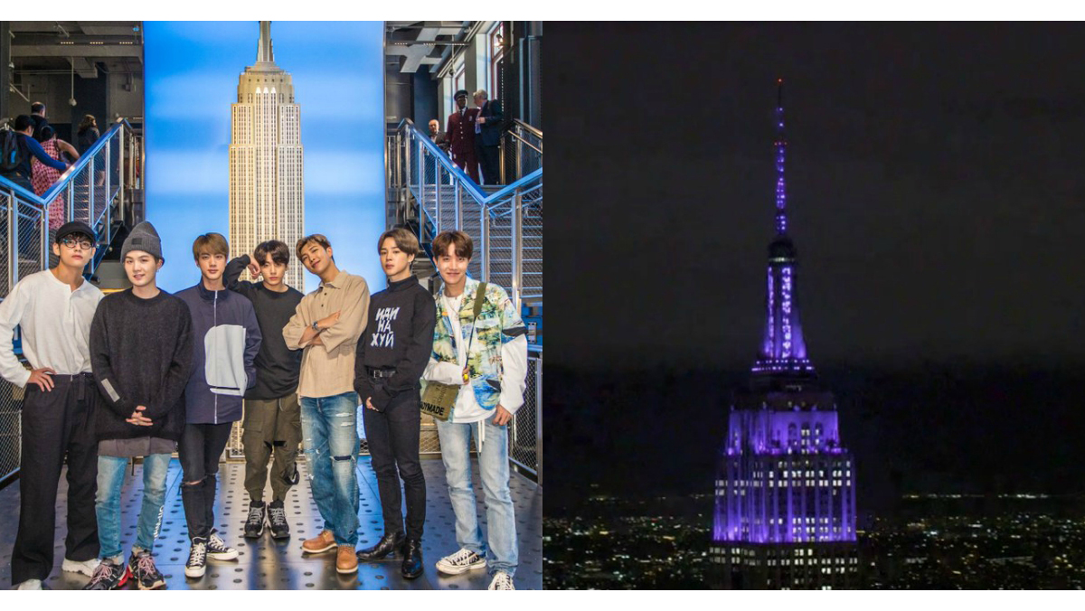 Tòa Empire State - biểu tượng của New York cũng phải đổi màu vì BTS! 