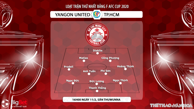 kèo nhà cái, keo nha cai, FOX Sport truc tiep bong da hôm nay, kèo bóng đá, Yangon United vs TPHCM, lịch thi đấu AFC Cup, bxh afc cup, kèo Yangon, kèo TPHCM, bong da