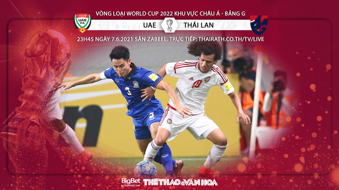 Kèo nhà cái. UAE vs Thái Lan. VTV6 VTV5 trực tiếp bóng đá World Cup 2022 |  TTVH Online