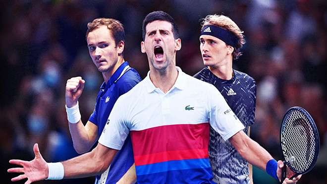 Novak Djokovic, Daniil Medvedev, và Alexander Zverev: Big Three mới của làng banh nỉ