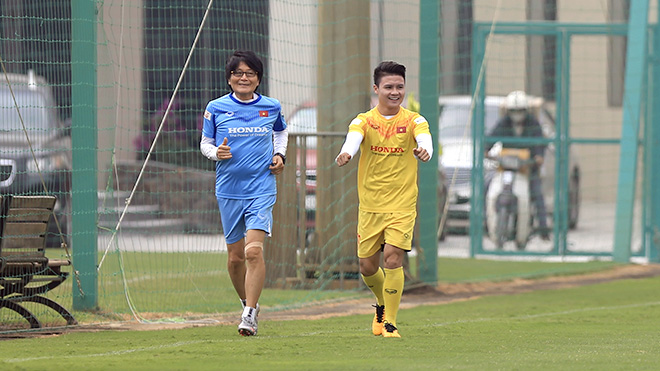 Quang Hải vẫn phải tập riêng ở đội tuyển Việt Nam