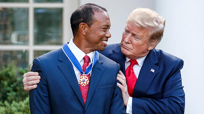 Tiger Woods & món quà từ Donald Trump