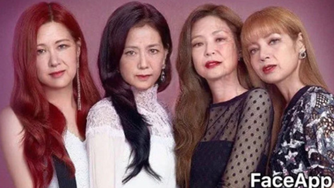 Blackpink, Blackpink thanh xuân, Blackpink về già, FaceApp, BLINK