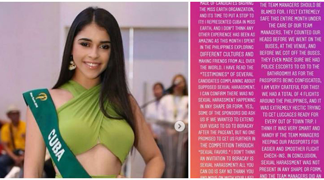 Nổ ra tranh cãi khi người đẹp Cuba tuyên bố ‘không có chuyện quấy rối tình dục tại Miss Earth 2018'