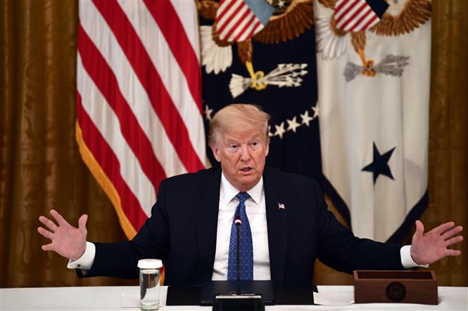 Trong ảnh: Tổng thống Mỹ Doanld Trump tại cuộc họp ở Washington, DC. Ảnh: AFP/TTXVN