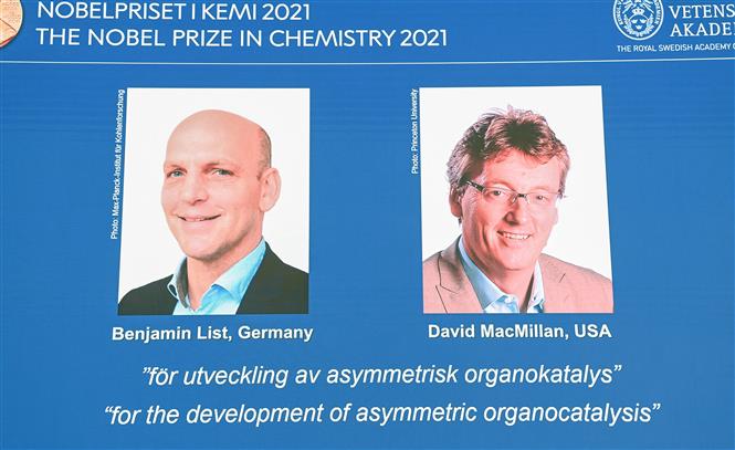 Nobel 2021, Giải thưởng Hóa học Nobel 2021, Giải thưởng Hóa học đề cao nghiên cứu về hình thức xúc tác, Giải Nobel 2021, Giải Nobel 2021 về hóa học, Nobel Hóa học 2021