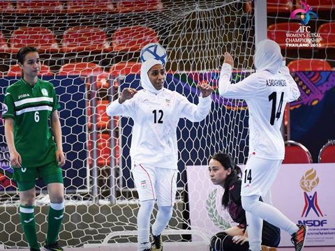 Iran vẫn ở đẳng cấp khác biệt so với futsal nữ Việt Nam. Ảnh: AFC