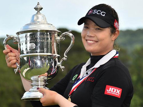 Ariya nâng cao Cúp vô địch US Open lịch sử. Ảnh: TM