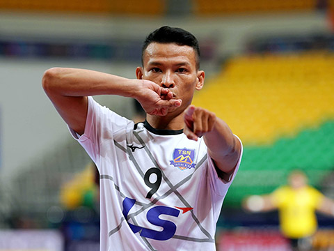 Thái Huy đang là tay săn bàn chủ lực của Thái Sơn Nam năm nay. Ảnh: ĐL