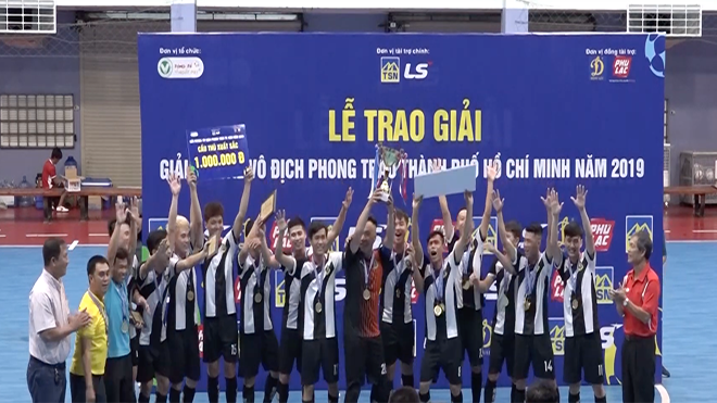 Nhà tân vô địch giải futsal TPHCM 2019. Ảnh: HFF