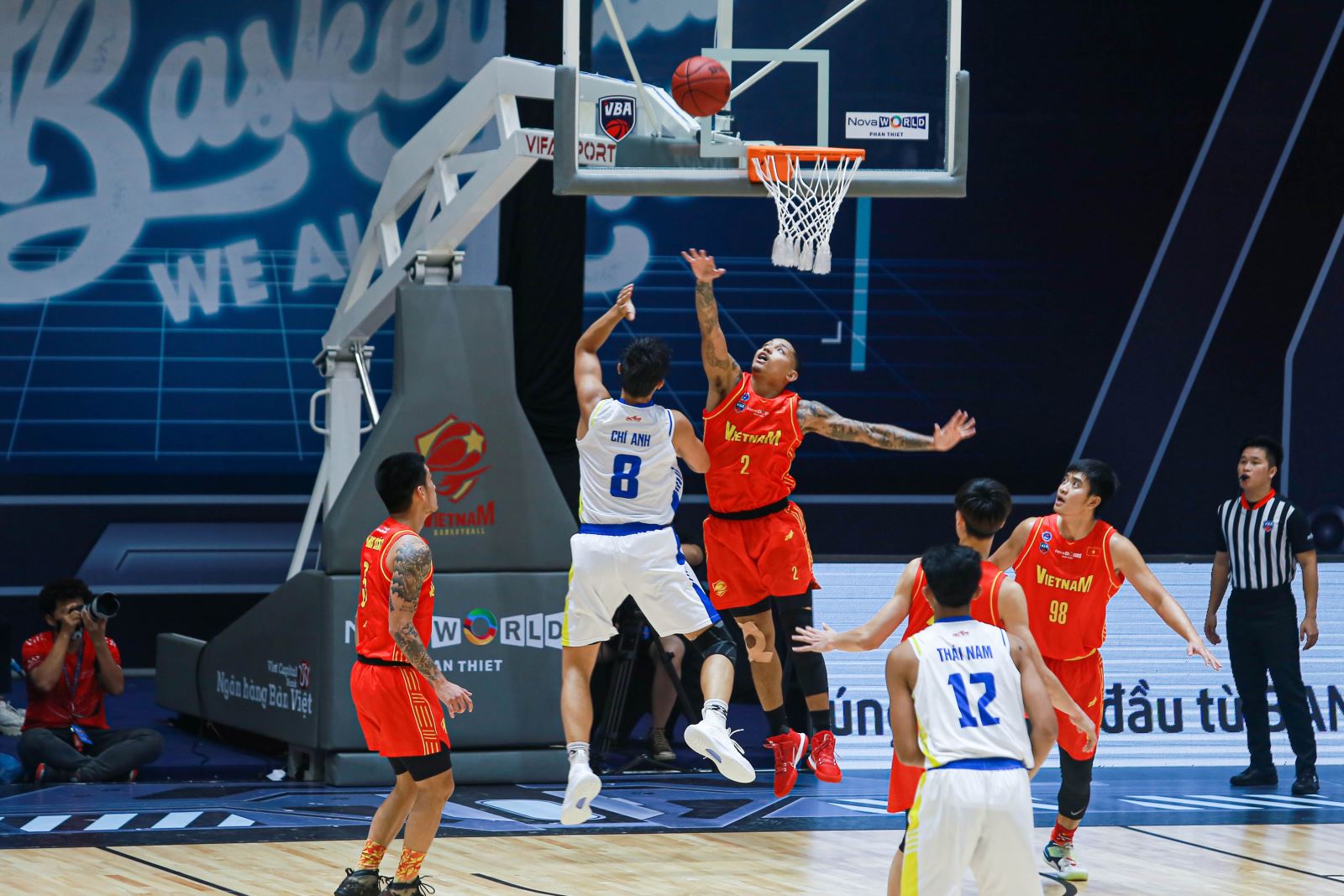 Đội tuyển bóng rổ Việt Nam có cơ hội chinh phục thành tích cao ở SEA Games 31. Ảnh: VBF