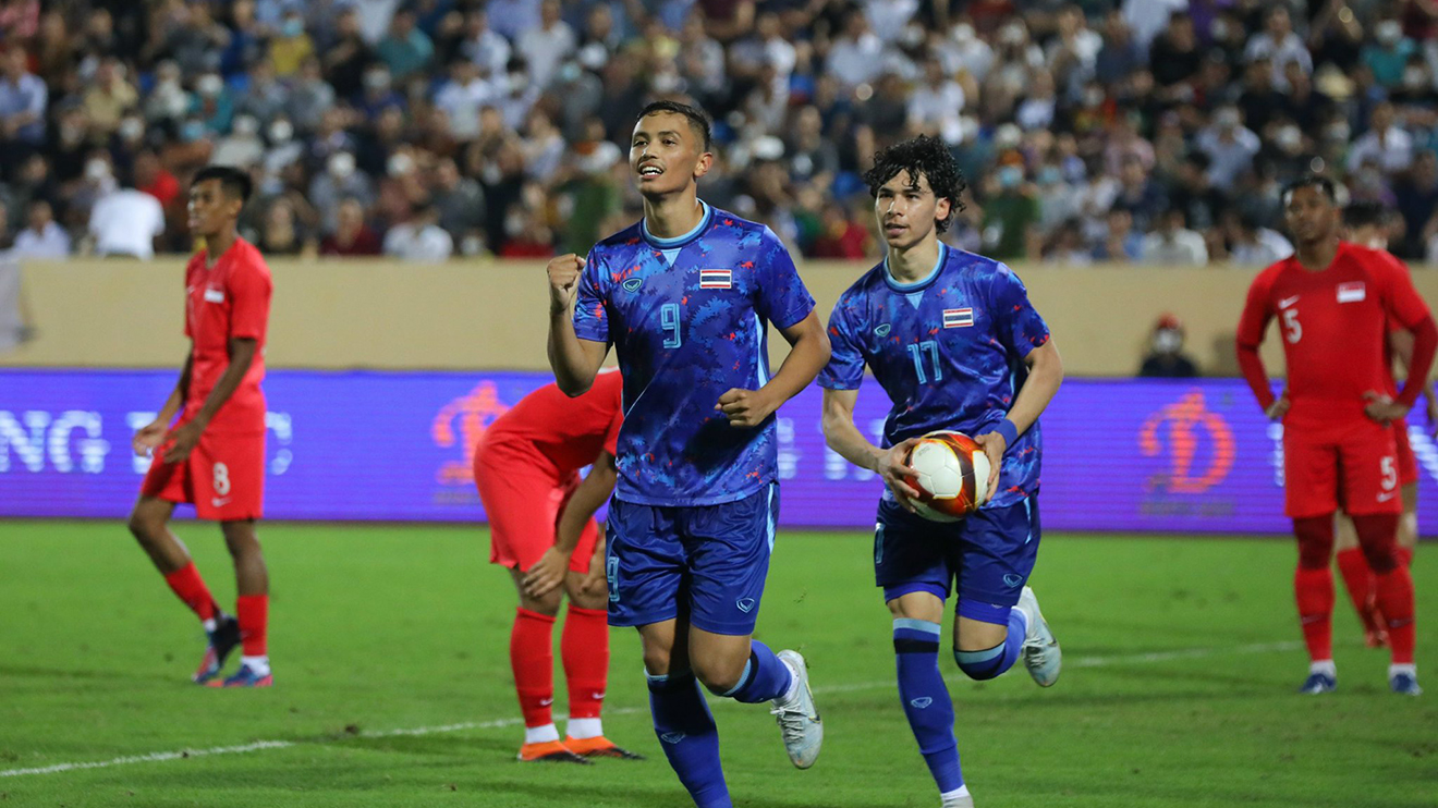 Patrik và Davis đã góp 3 bàn thắng sau 3 trận cho U23 Thái Lan ở vòng bảng. Ảnh: Hoàng Linh