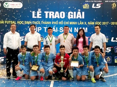 Trường Năng khiếu TDTT Quận 1 đoạt chức vô địch. Ảnh: BM