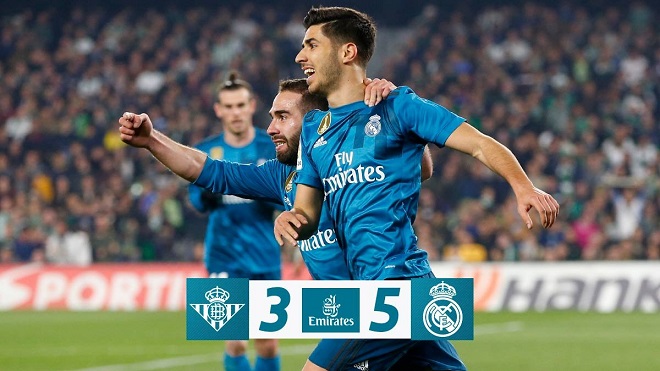 Real Betis 3-5 Real Madrid: Asensio lập cú đúp, Ronaldo giữ vững phong độ