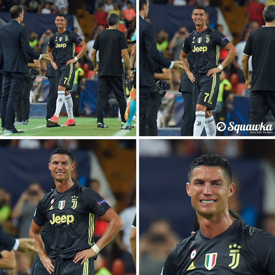 Ronaldo nhận thẻ đỏ, khóc rời sân ở trận Juventus thắng Valencia 2-0