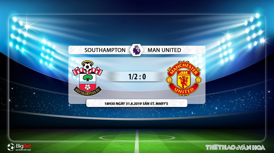 bong da, truc tiep bong da, bóng đá, soi kèo bóng đá, Southampton vs MU, truc tiep bong da K+, Southampton đấu với MU, xem trực tuyến, bóng đá Anh, Ngoại hạng Anh