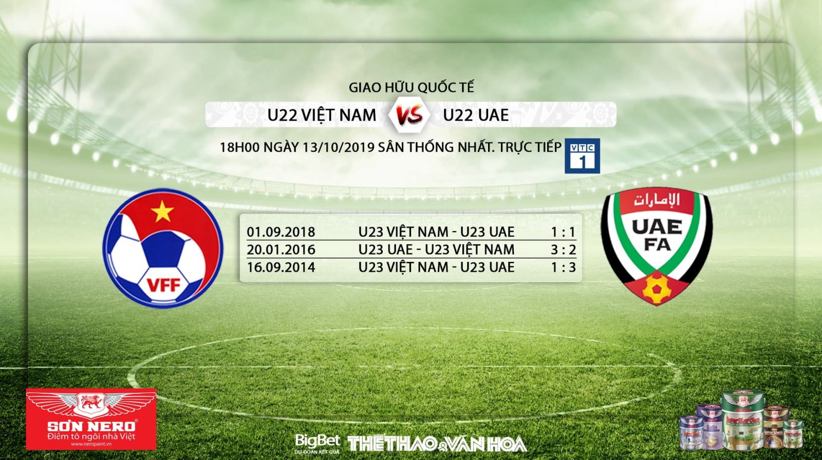 Ket qua bong da hôm nay, Kết quả bóng đá, U22 Việt Nam, U22 UAE, U22 Việt Nam vs U22 UAE, trực tiếp bóng đá, VTC1, VTC3, VTV5, VTV6