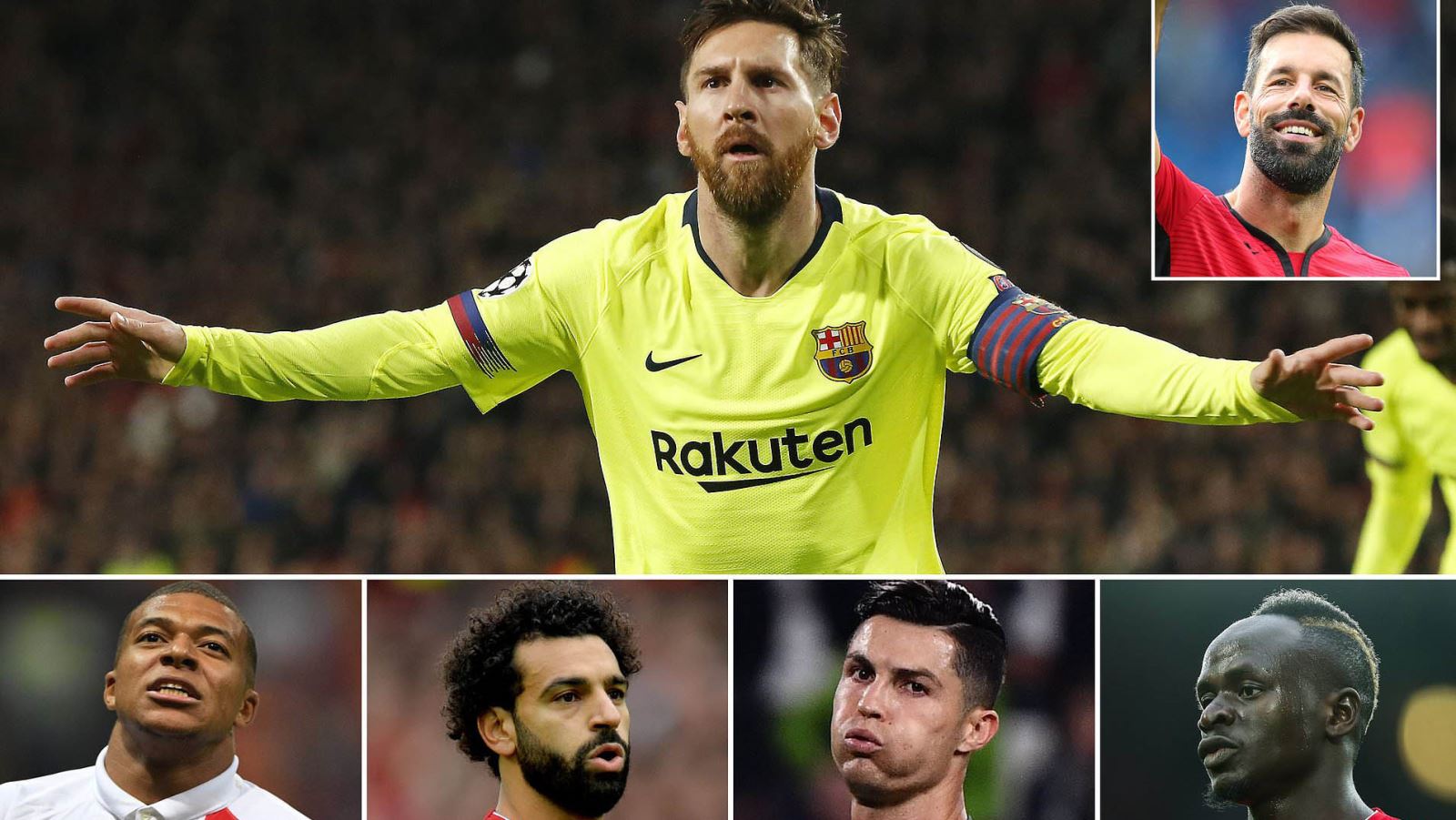 messi, ronaldo, bóng đá, bong da, QBV, QBV 2019, Salah, Mane, Hazard, mbappe, Ruud van Nistelrooy, barcelona, real madrid