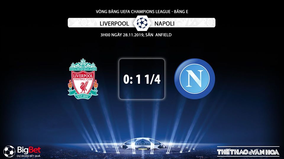 Liverpool vs Napoli, Liverpool, Napoli, trực tiếp Liverpool vs Napoli, soi kèo Liverpool vs Napoli, K+, K+PM, K+PC, trực tiếp bóng đá, Cúp C1