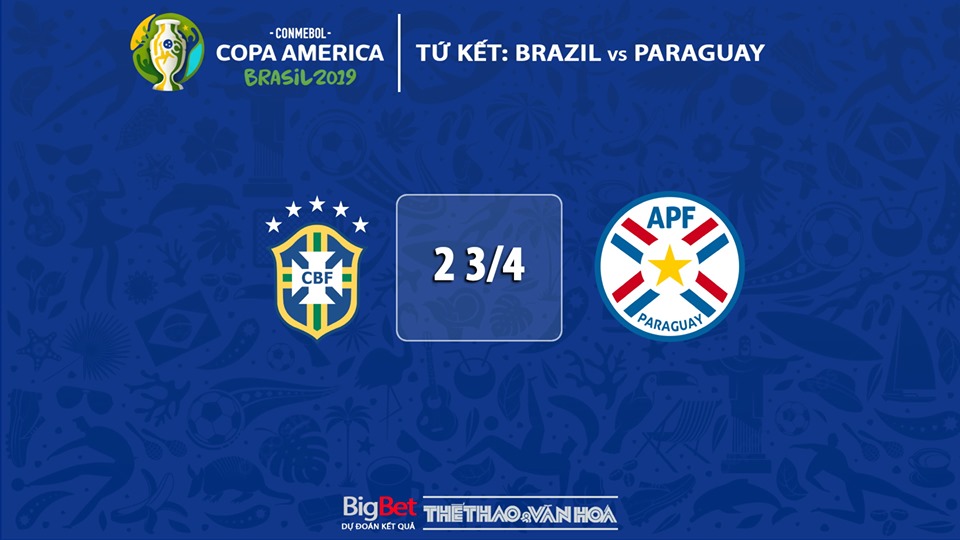 Brazil vs Paraguay, soi kèo Brazil vs Paraguay, truc tiep bong da, trực tiếp bóng đá, kèo bóng đá, Copa America 2019, Copa America, xem bóng đá, bóng đá, Brazil vs Paraguay