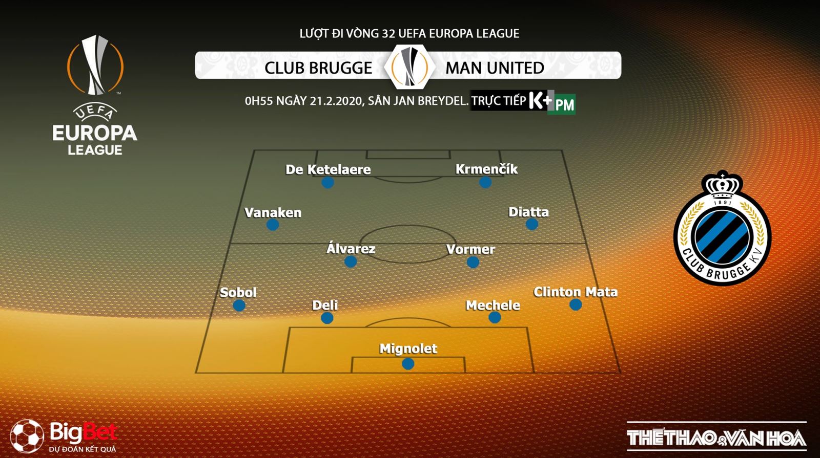 Club Brugge vs MU, Club Brugge, MU, bóng đá, bong da, trực tiếp bóng đá, lịch thi đấu, Europa League, Cúp C2, trực tiếp Club Brugge vs MU