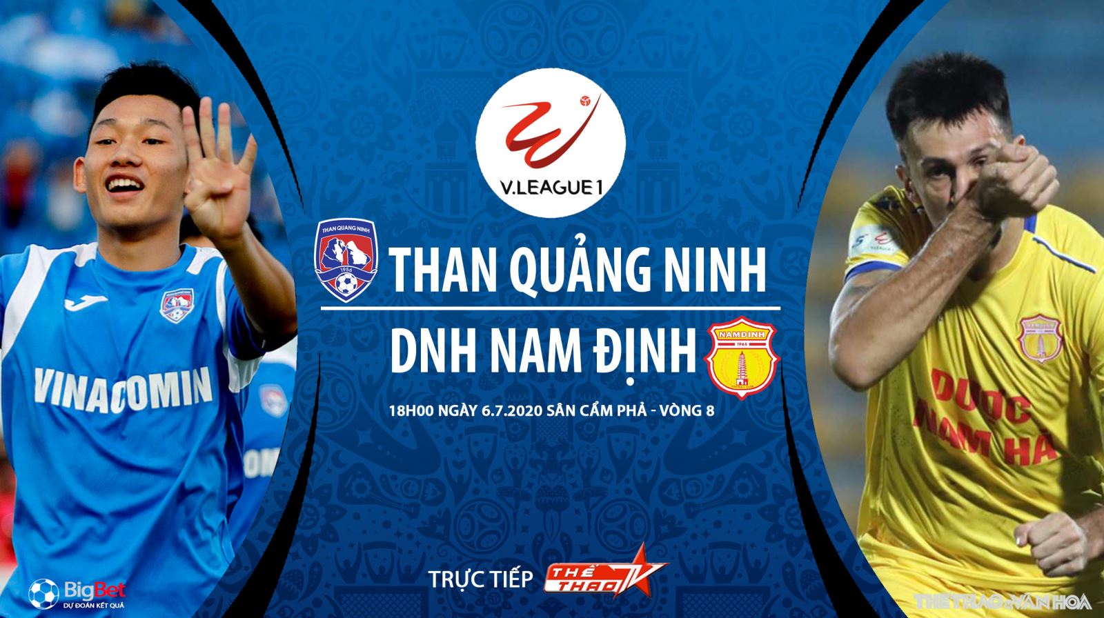 Keo nha cai, kèo nhà cái, Than Quảng Ninh vs Nam Định, BĐTV, Trực tiếp bóng đá V-League 2020, trực tiếp bóng đá Việt Nam, trực tiếp Quảng Ninh đấu với Nam Định