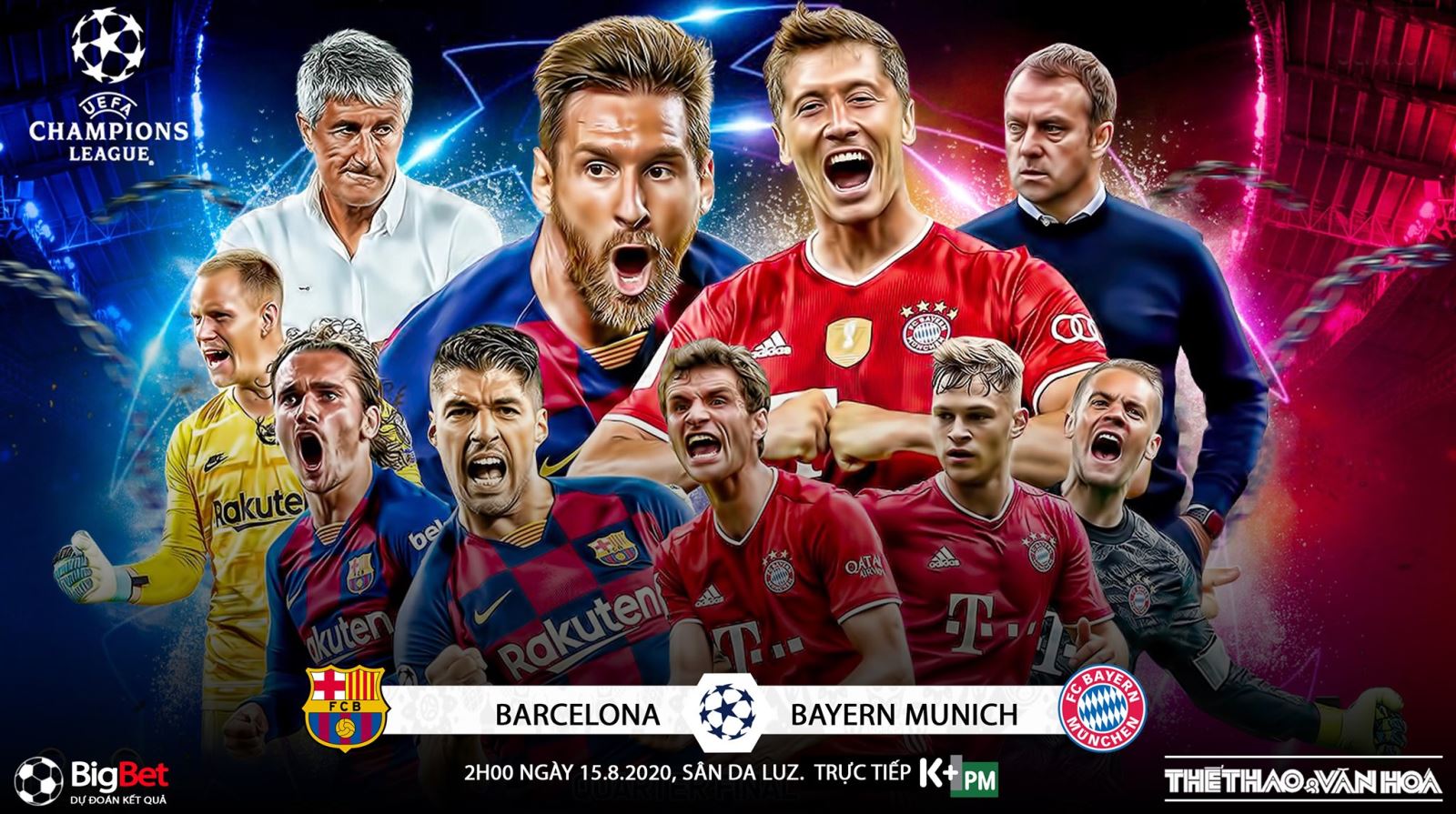 Soi kèo nhà cái Barcelona vs Bayern Munich. Tứ kết Cúp C1 châu Âu. Trực tiếp K+PM 