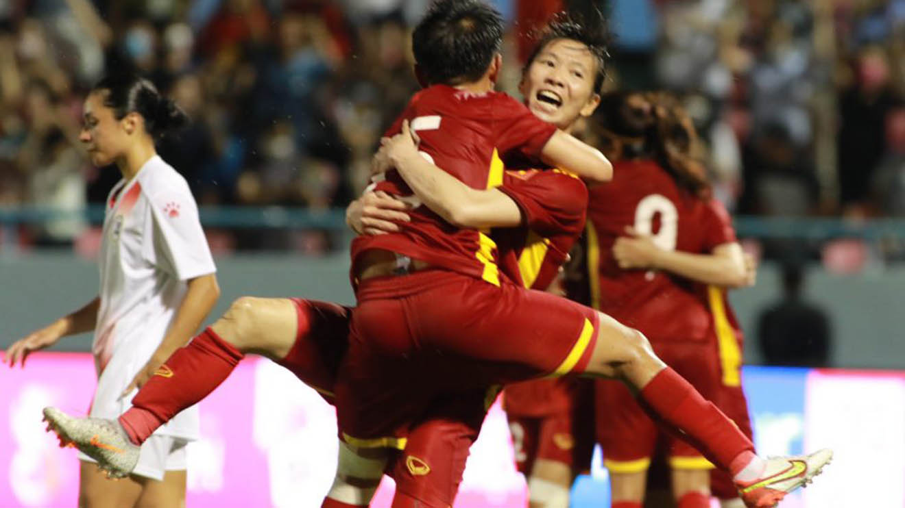 Ghi vào lưới Campuchia 7 bàn, tuyển nữ Việt Nam đoạt vé vào bán kết SEA Games 31