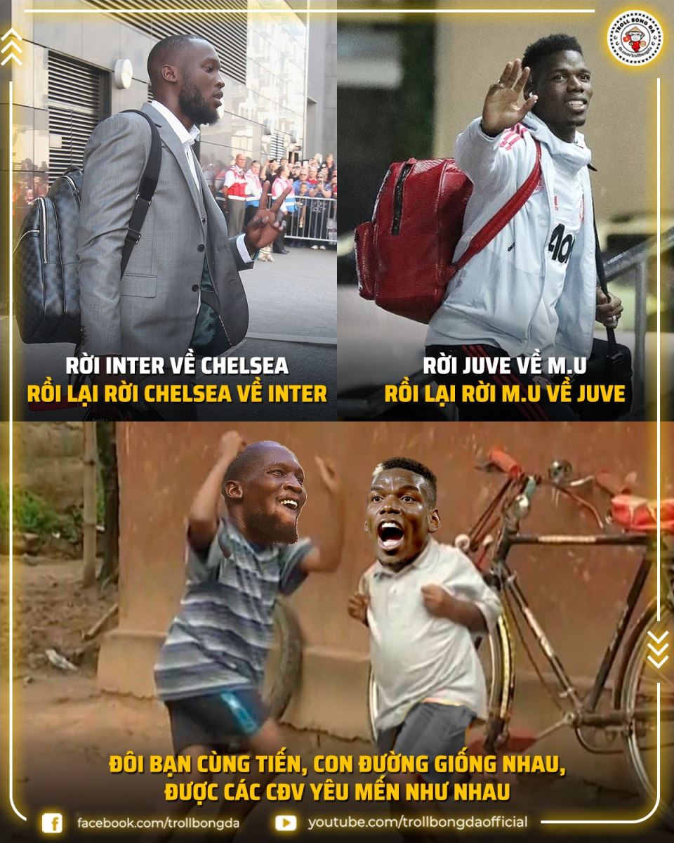 Ảnh chế, Cộng đồng mạng, Tin chuyển nhượng, Pogba và Lukaku cùng trở lại Serie A, ảnh chế Pogba, ảnh chế Lukaku, chuyển nhượng MU, chuyển nhượng Chelsea, Pogba, Lukaku