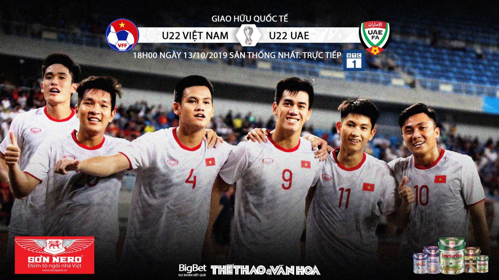 Lịch thi đấu và trực tiếp bóng đá U22 Việt Nam vs U22 UAE. Xem trực tuyến VTC1, VTC3, VTV6