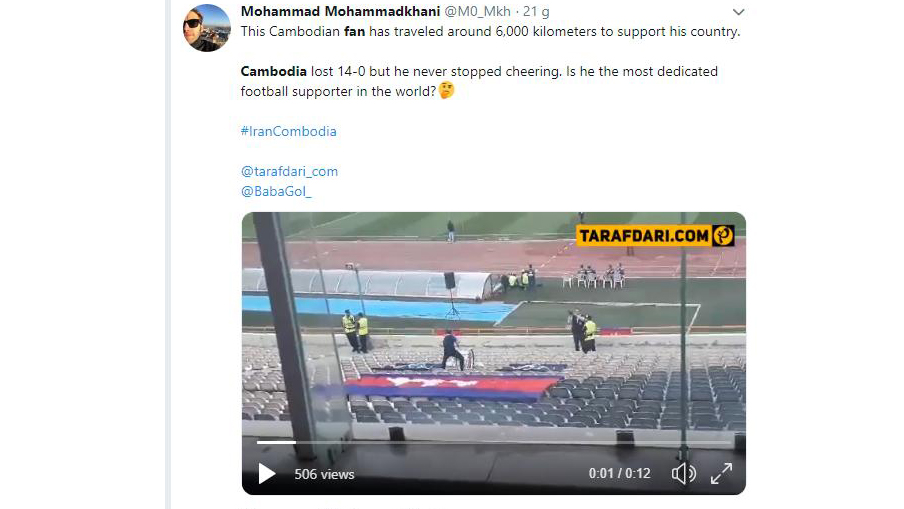 Vòng loại World Cup 2022, bảng xếp hạng vòng loại World Cup bảng G, Việt Nam 1-0 Malaysia, Campuchia 0-14 Iran, Campuchia, Iran, lịch thi đấu vòng loại World Cup