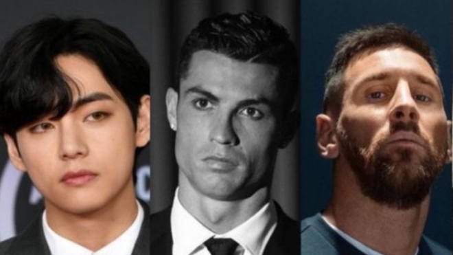 V BTS sánh vai cùng Cristiano Ronaldo và Lionel Messi với kỷ lục này trên Instagram