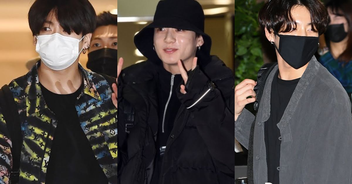 Gu thời trang sân bay của Jungkook BTS khiến các fan điêu đứng