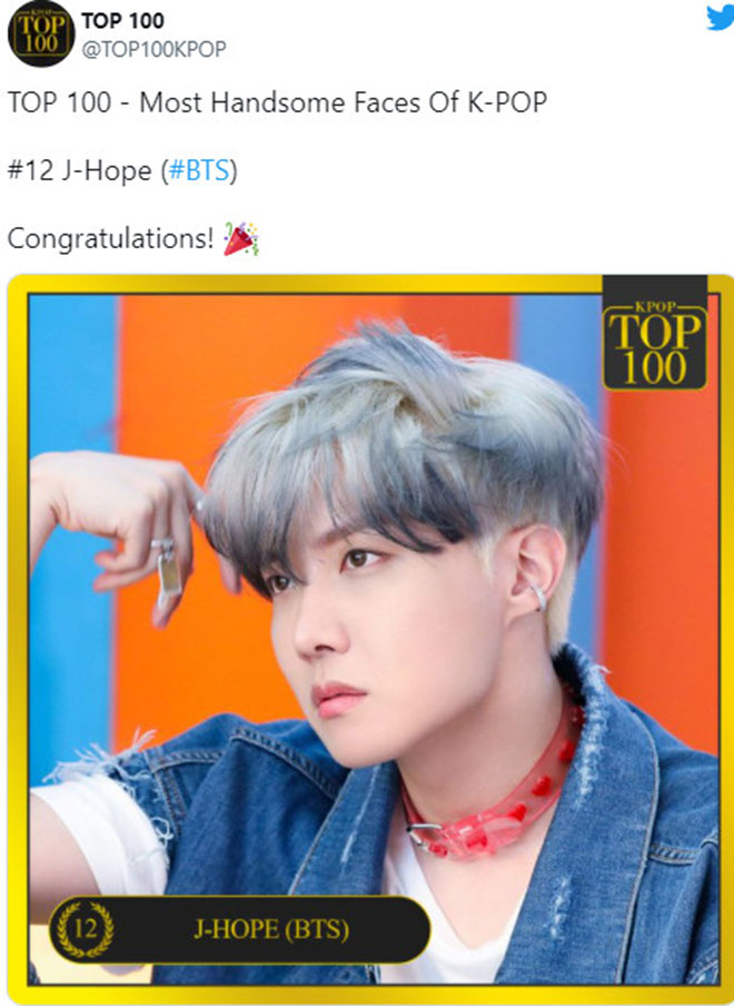 BTS, Top 15 thần tượng K-pop đẹp trai nhất, V BTS, J-Hope, Suga, Jimin, Jungkook