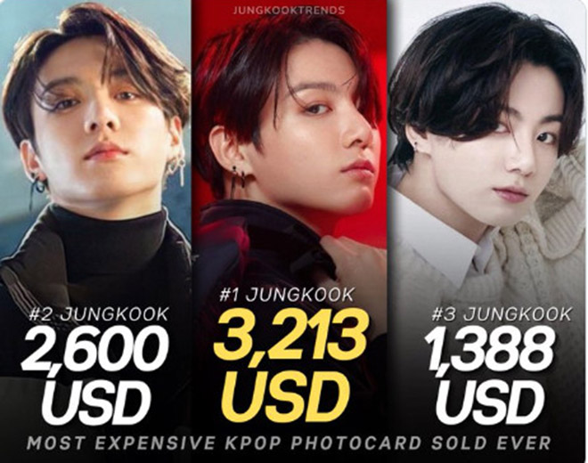 BTS, Jungkook, Photocard đắt giá nhất của Jungkook, Jimin, V BTS, Jin, Tin bts