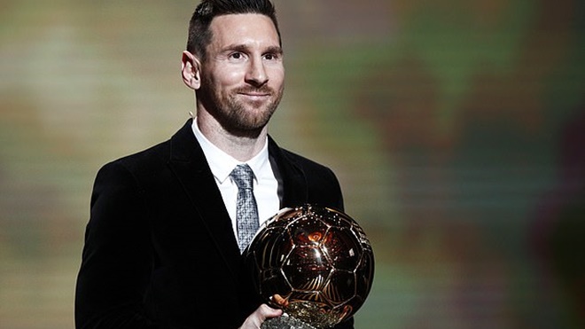 bóng đá, Messi, Messi giành bóng vàng, Messi giành quả bóng vàng thứ 6, trao giải quả bóng vàng, quả bóng vàng 2019, bóng vàng 2019, Van Dijk, Ronaldo, France Football
